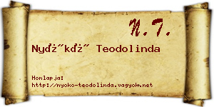 Nyókó Teodolinda névjegykártya